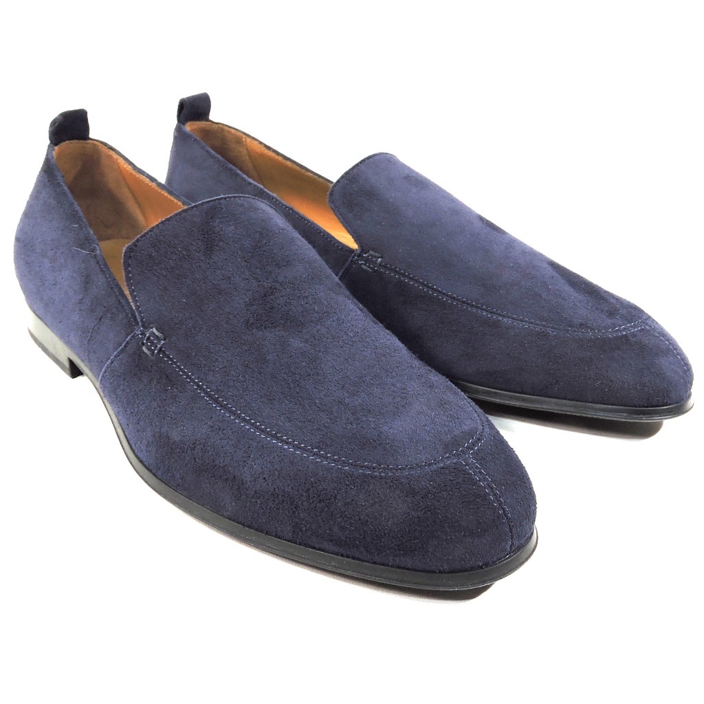 Alberto Ciccioli Men's Blue Suede Comfort Loafers